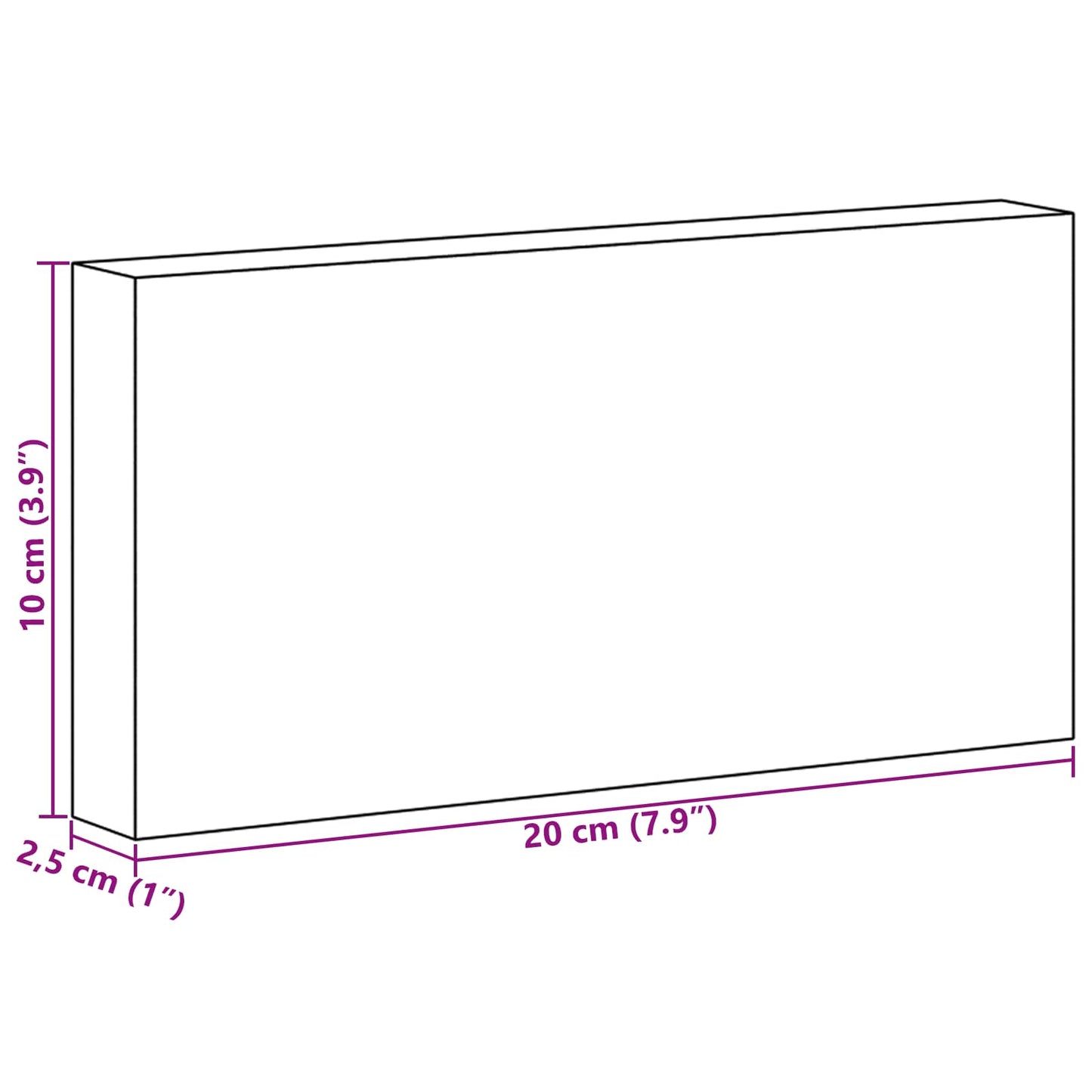 Saltstein 20 pcs Rosa 20 x 2,5 x 10 cm Himalayasalt