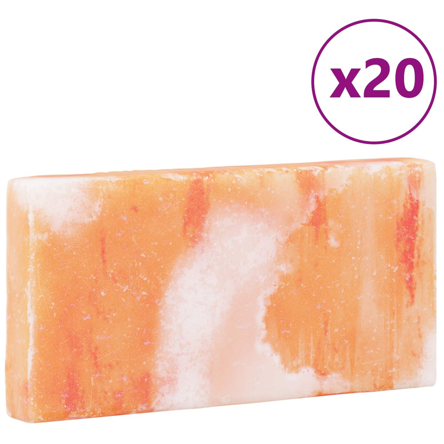 Saltstein 20 pcs Rosa 20 x 2,5 x 10 cm Himalayasalt