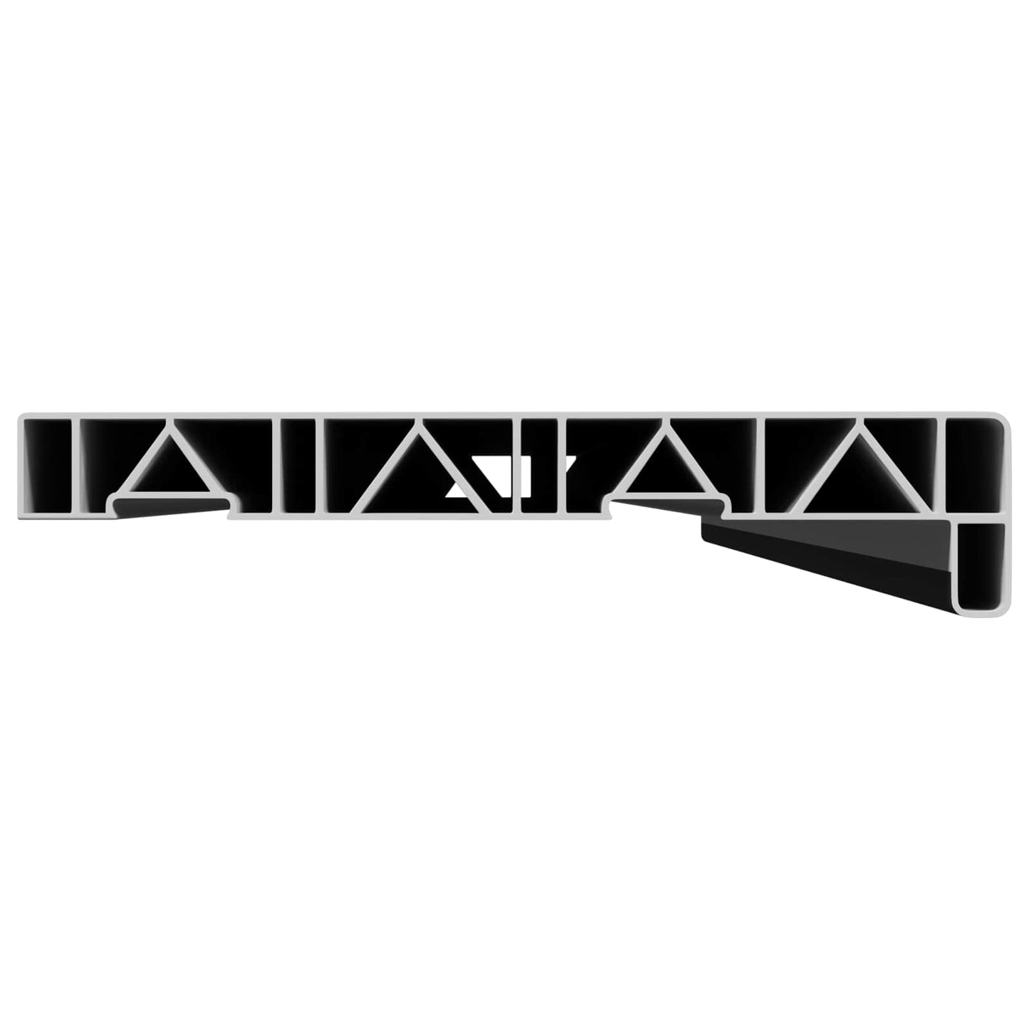 Vinduskarmer Svart med trestruktur 160 x 20 x 4,5 cm PVC