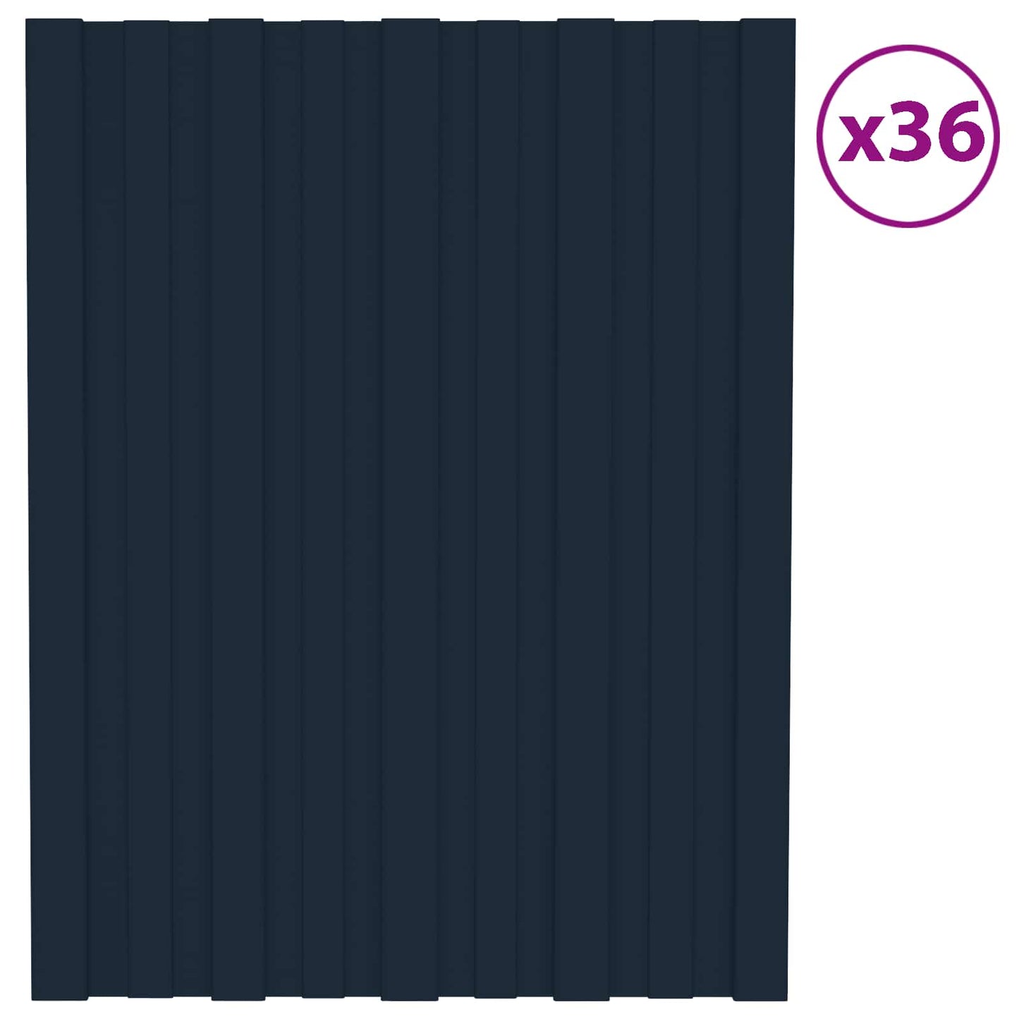 Takpanel 36 pcs Antrasitt 60 x 45 cm Galvanisert stål
