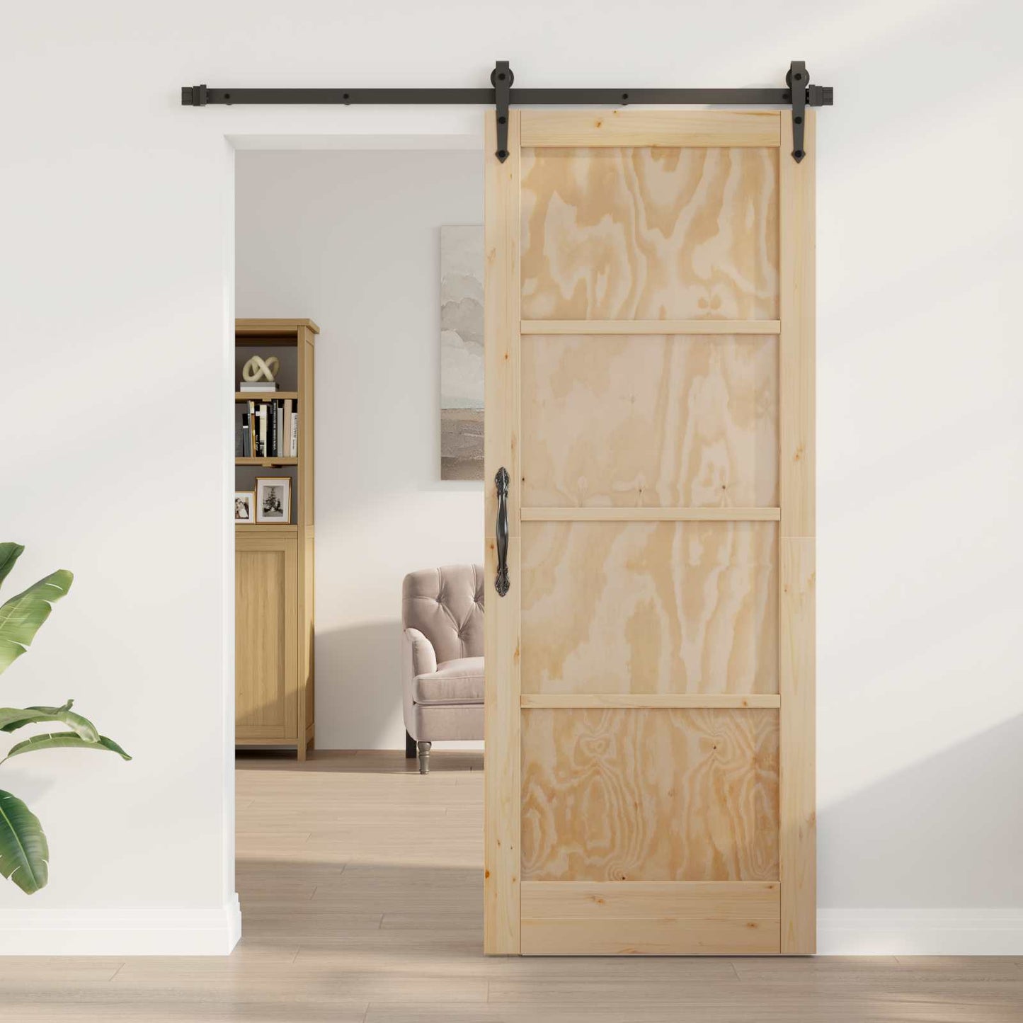 Innvendig Dør Naturlig 93 x 211 cm Kryssfinér