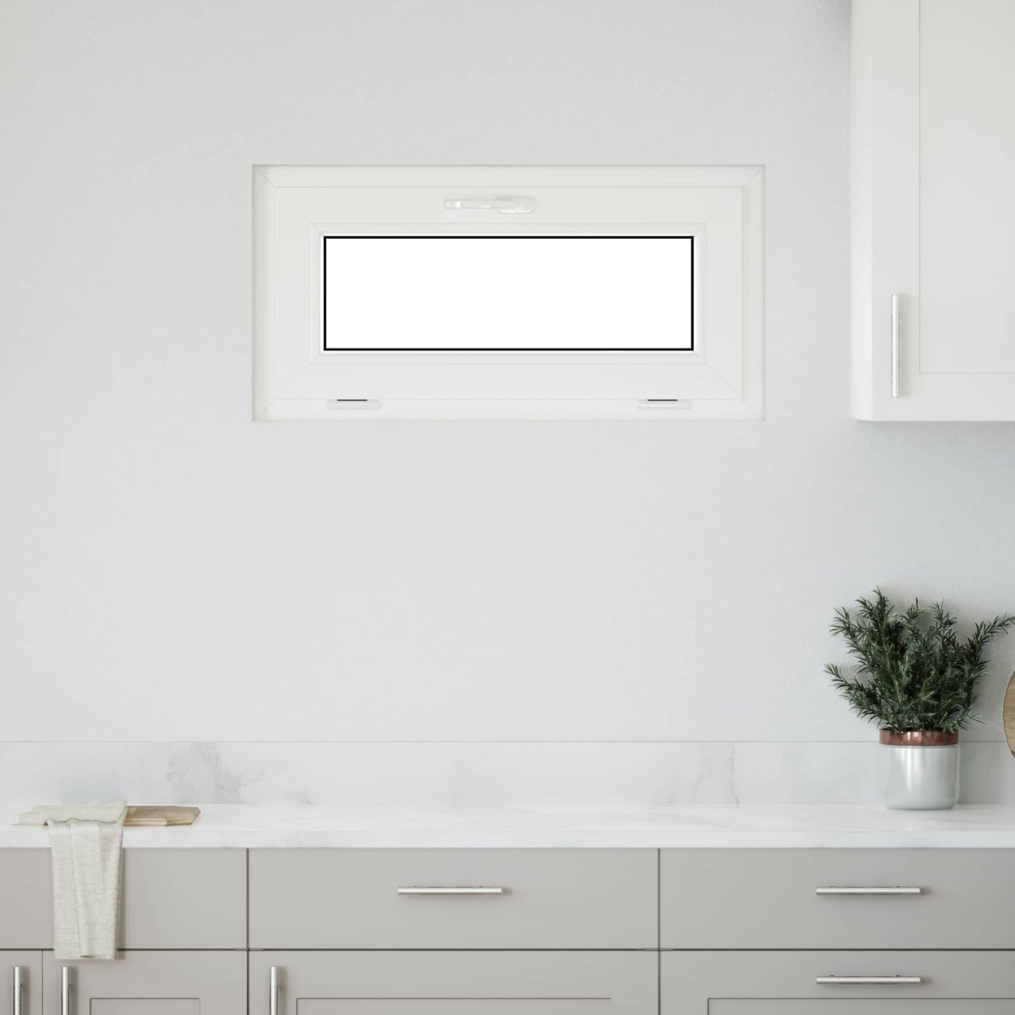 Kjølevindu RISOR 80 x 40 cm PVC og glass Antrasitt