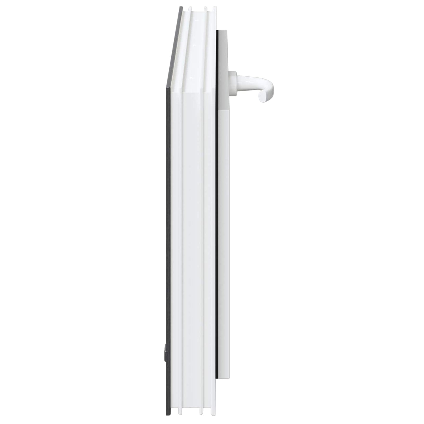 Kjølevindu RISOR 80 x 40 cm PVC og glass Antrasitt