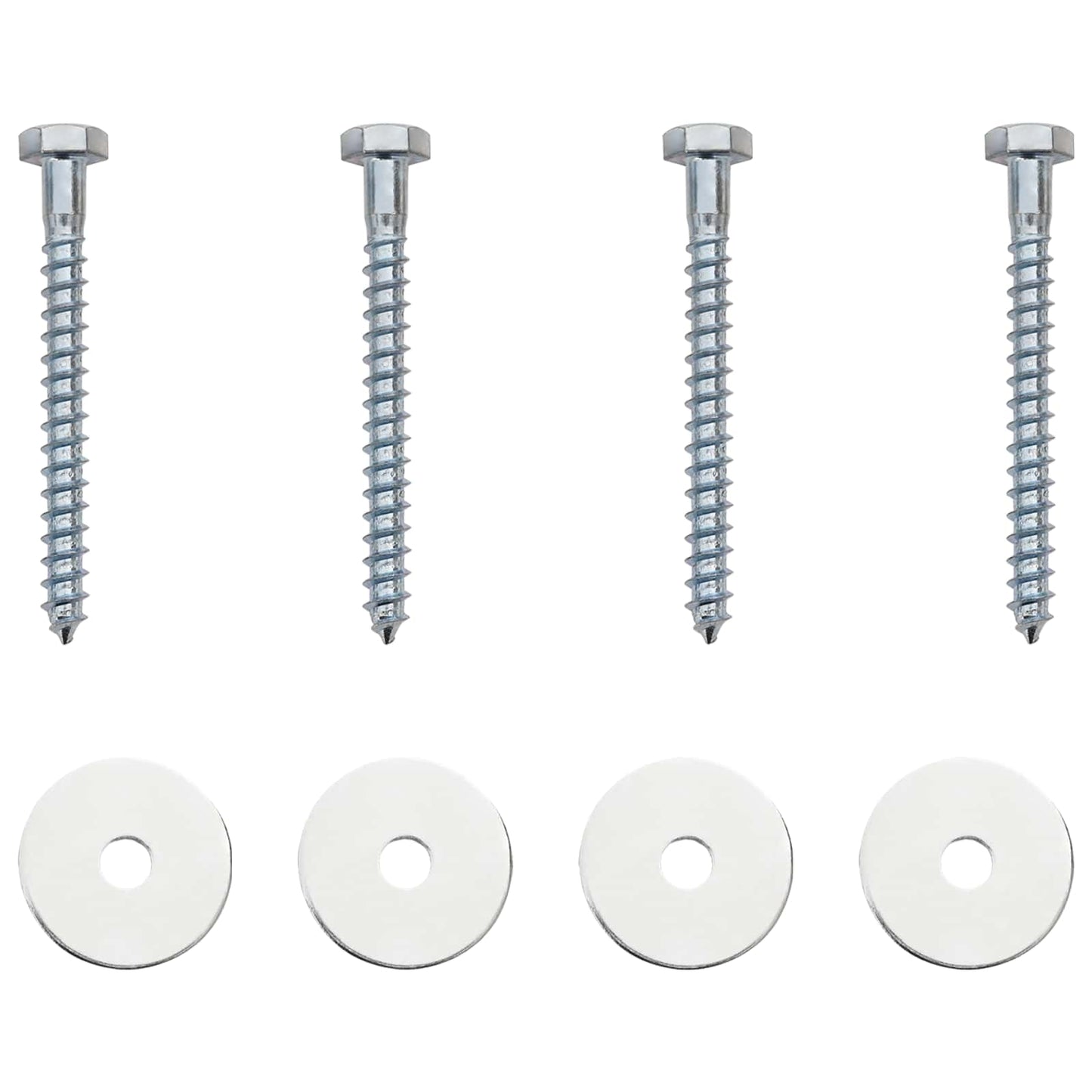 Jordanker 4 pcs Sølv Ø10 x 50 cm Galvanisert metall