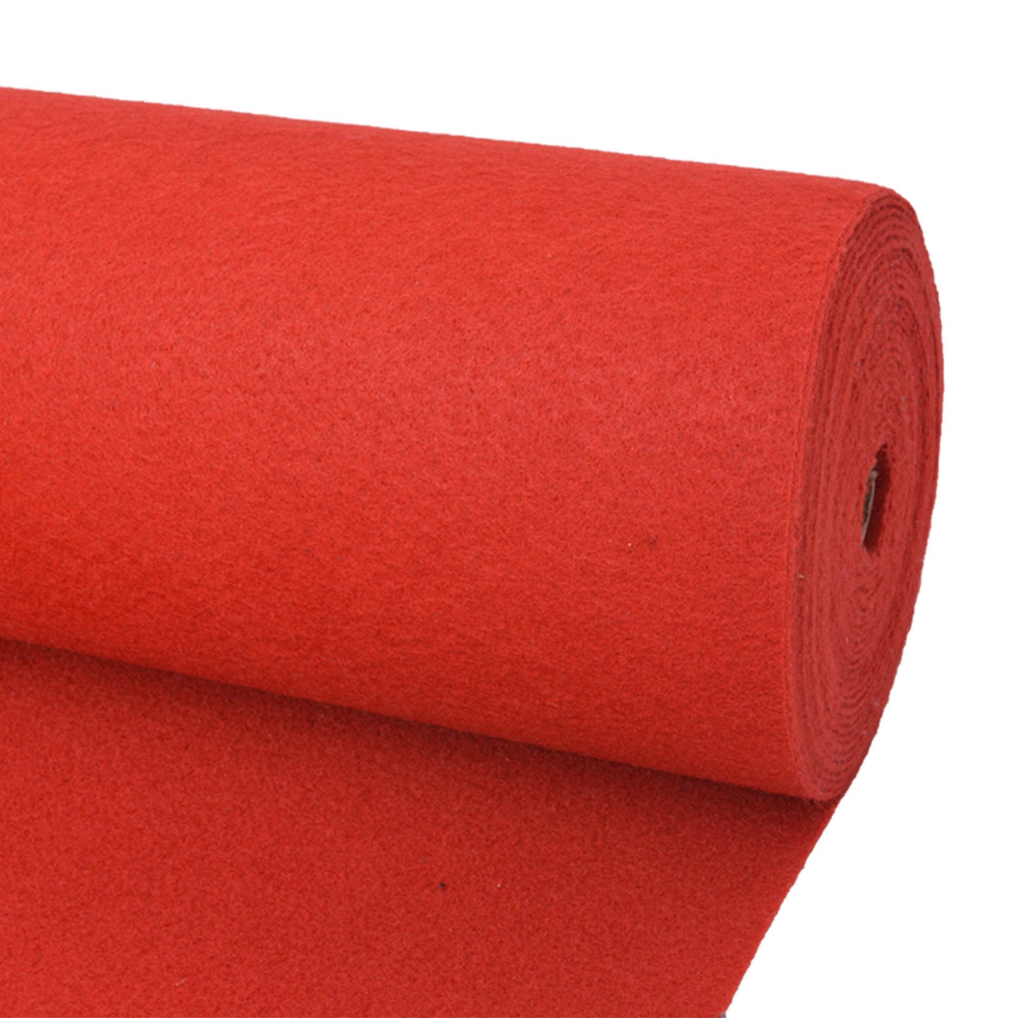 Teppe Ensfarget Rød 1 x 12 m Stoff