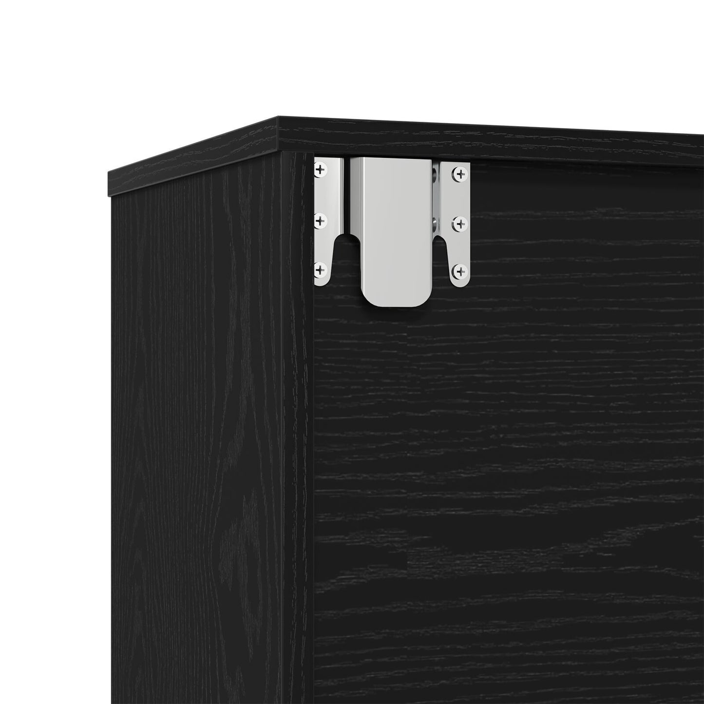 Bokhylle 3 pcs Svart Eik 36 x 30 x 143 cm Konstruert tre