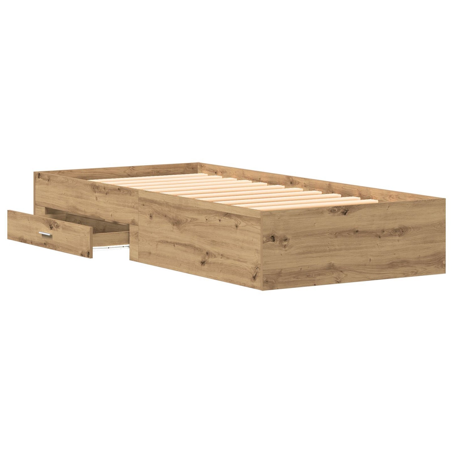 Sengestamme med skuff Artisan Eik 90 x 190 cm Konstruert tre