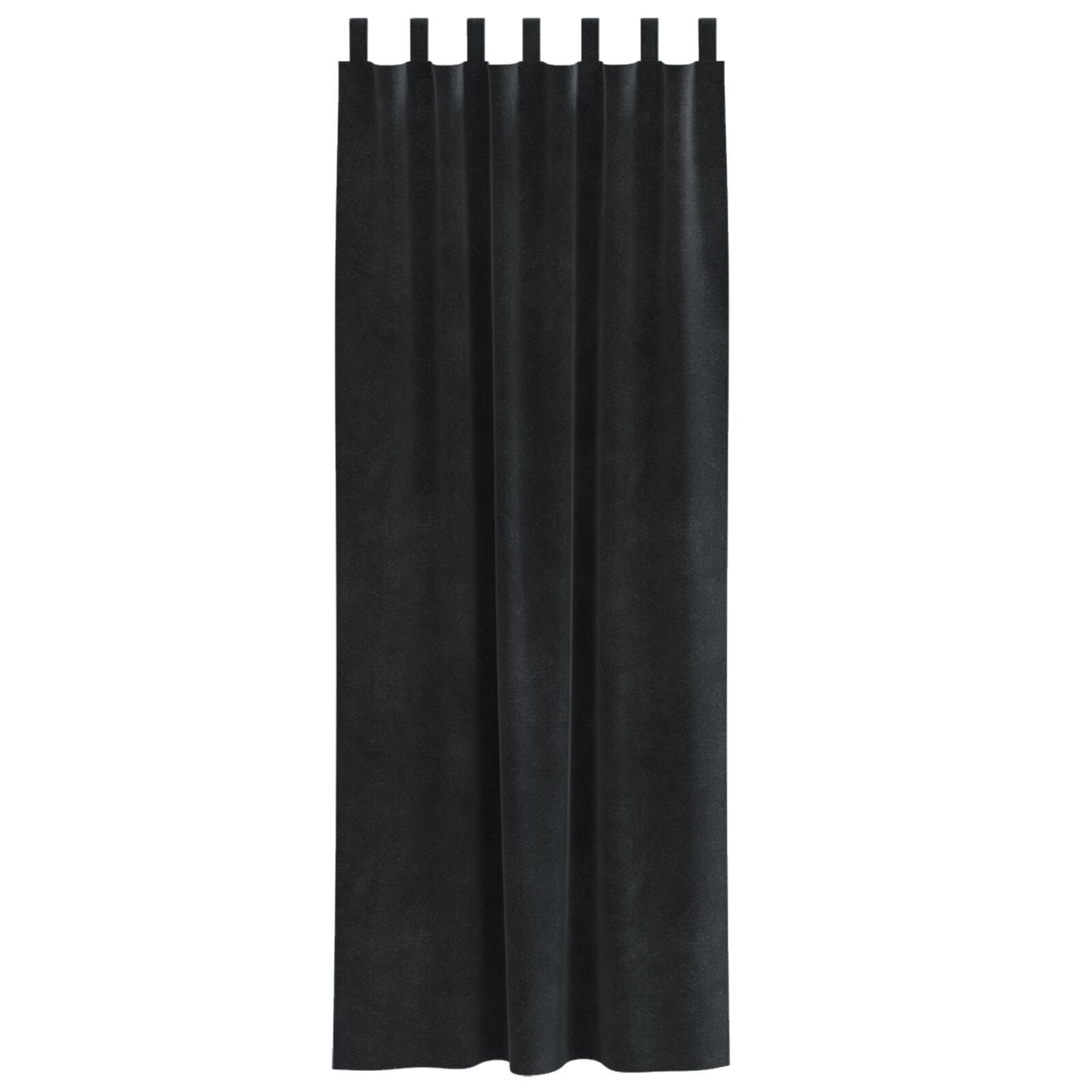 Blendingsgardiner 2 pcs Svart 140 x 225 cm Fløyel