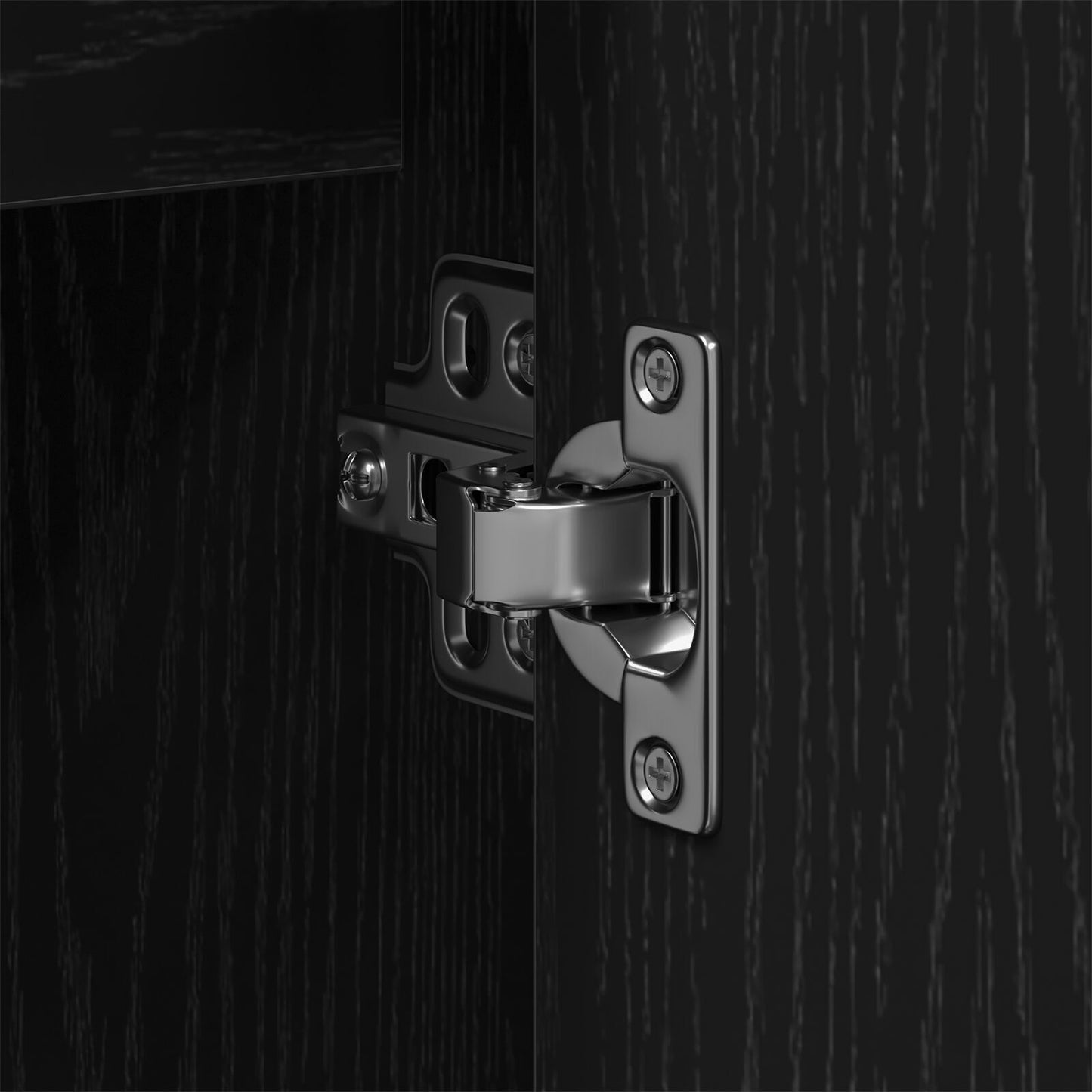 Baderomsinnredningssett med hylle 2 pcs Svart Konstruert tre