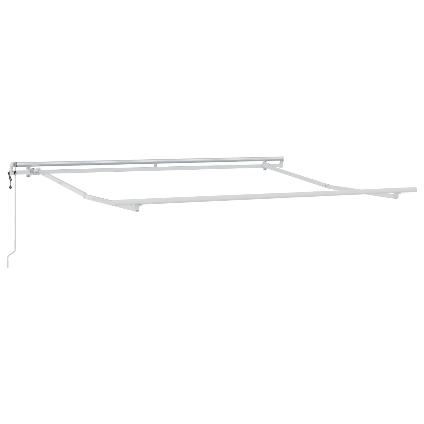 Uttrekkbar markise Hvit 300 x 250 cm Stoff og Aluminium