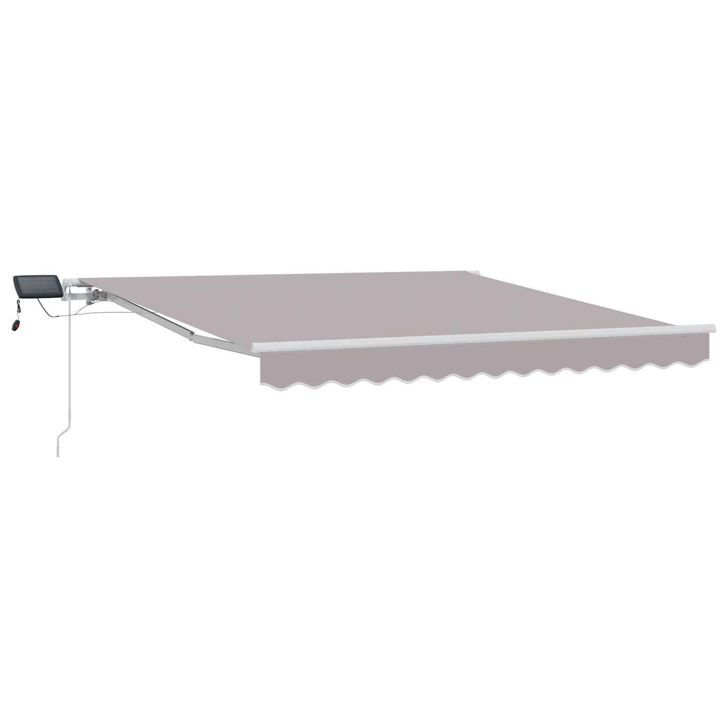 Uttrekkbar markise Lysegrå 300 x 250 cm Stoff og Aluminium