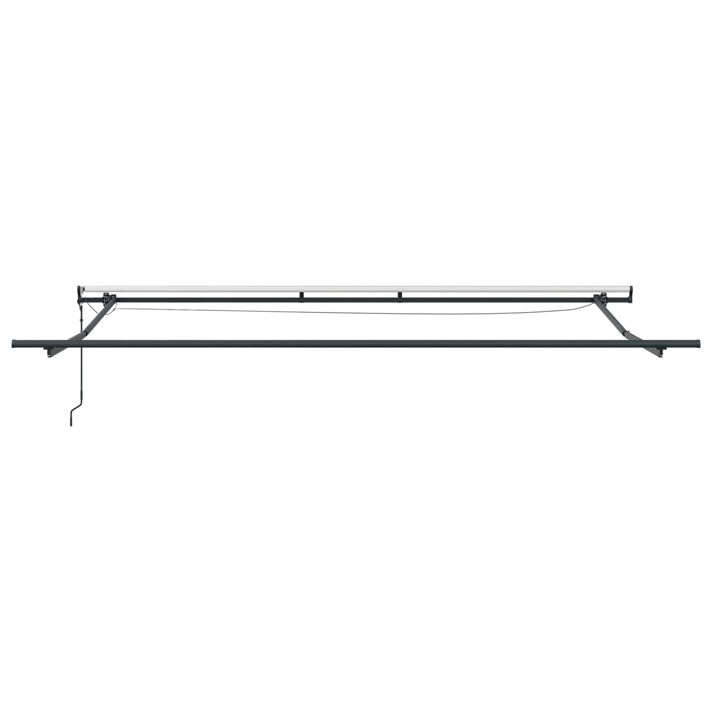 Uttrekkbar markise Svart 400 × 300 cm Polyester