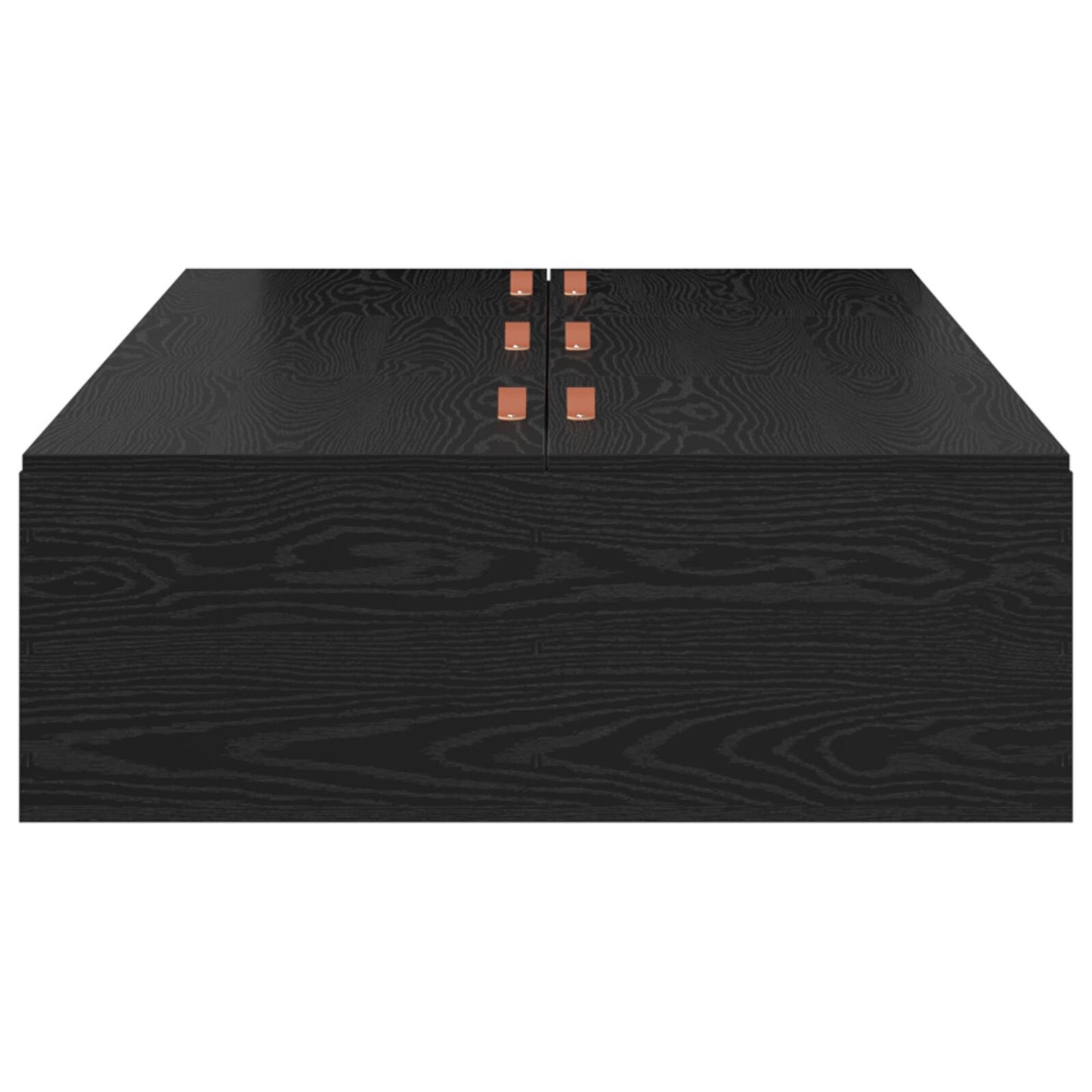 Seng med lagring Svart Eik 100 x 200 cm Konstruert tre