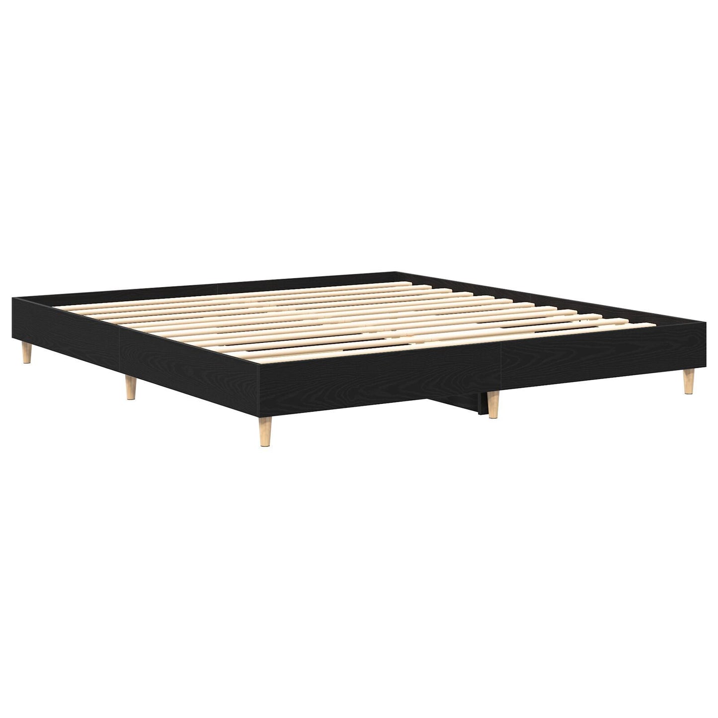 Sengestamme Svart Eik 203 x 203 x 25 cm Konstruert tre