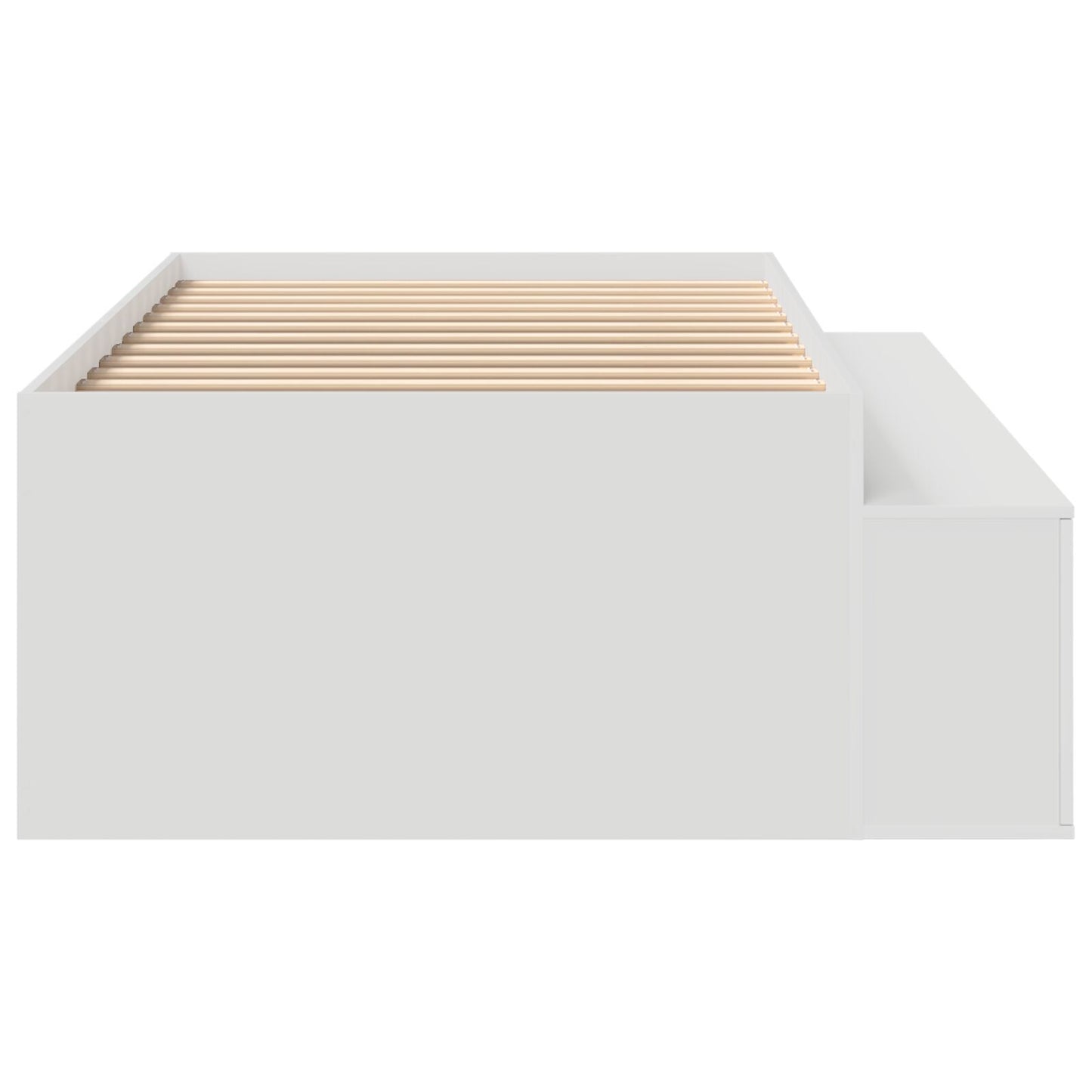 Sengestamme med skuff Hvit 90 x 200 cm Konstruert tre