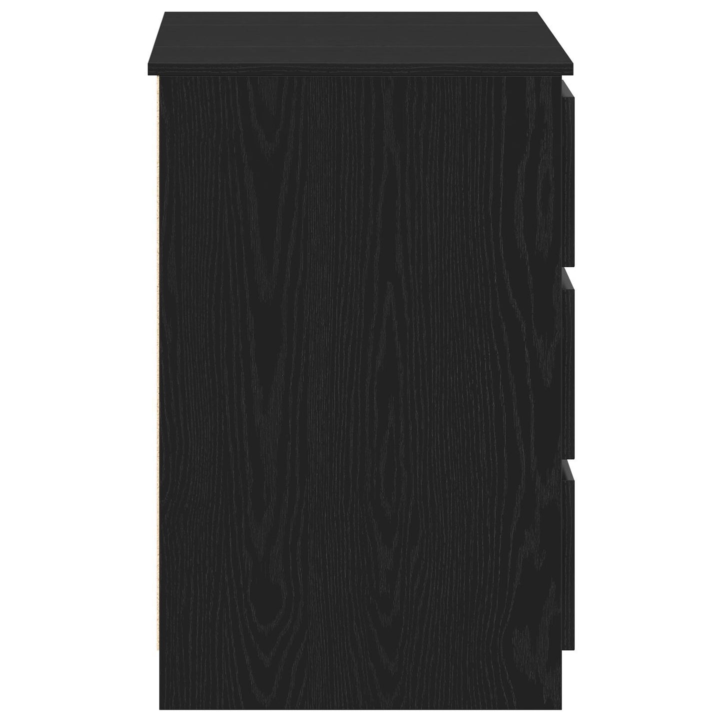 Skrivebord med skuff Svart Eik 140 x 50 x 76 cm Konstruert tre