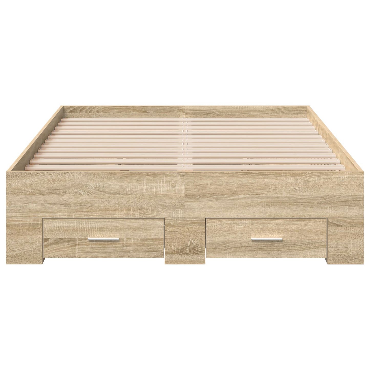 Sengestamme med skuff Brun 120 x 200 cm Konstruert tre