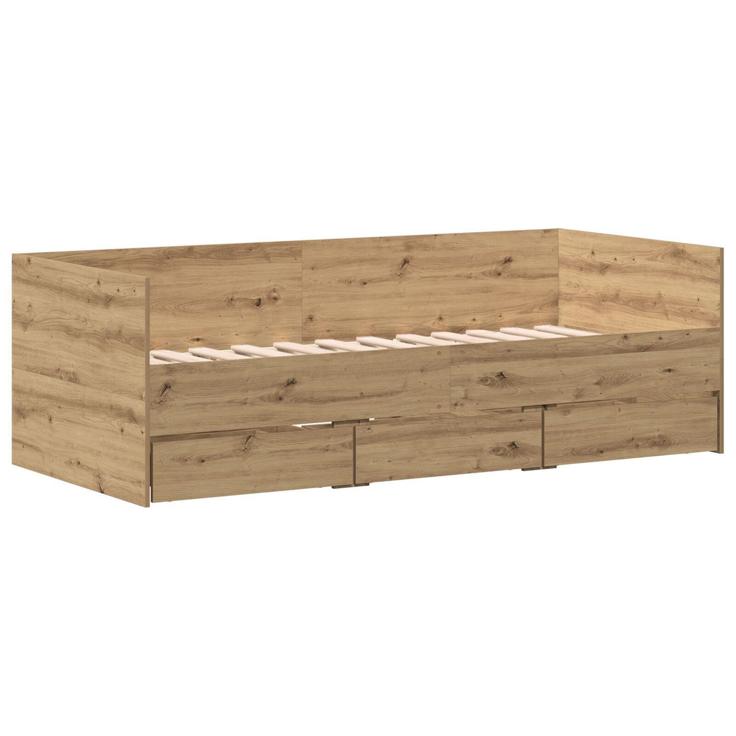Seng med skuff Artisan Eik 90 x 200 cm Konstruert tre