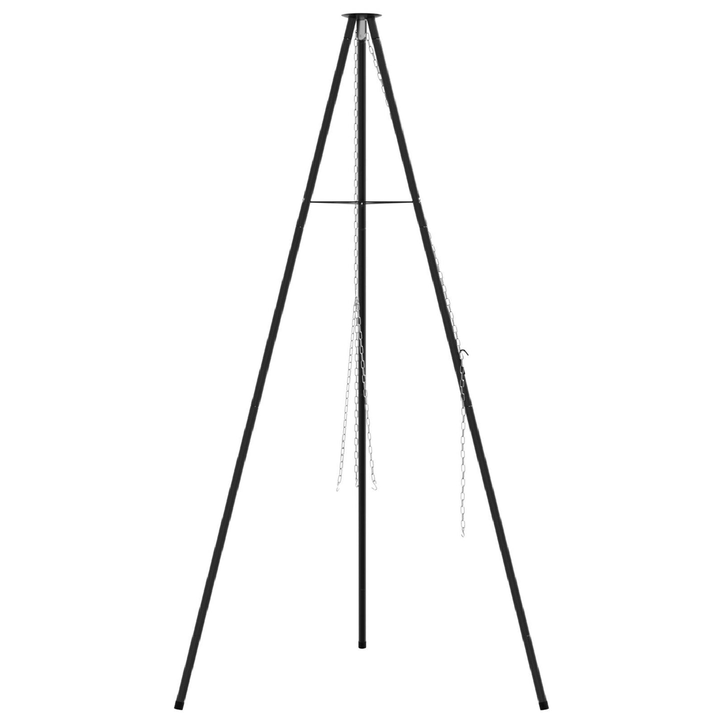 Leirbål Stativ Svart 92 x 92 x 151,5 cm Stål