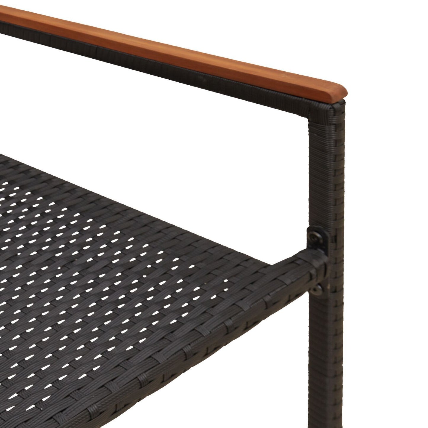 Hage stabelstoler 2 pcs Svart og Brun 54 x 56 x 90 cm