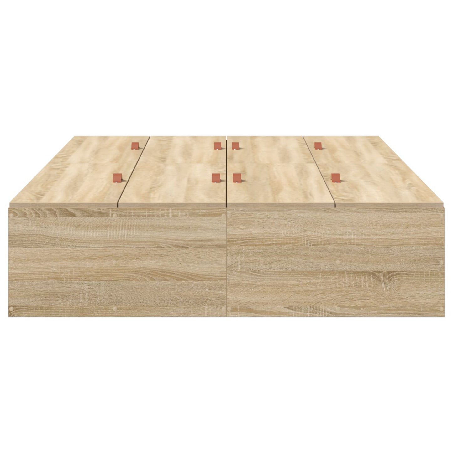 Seng med lagring Sonoma eik 120 x 200 cm Konstruert tre