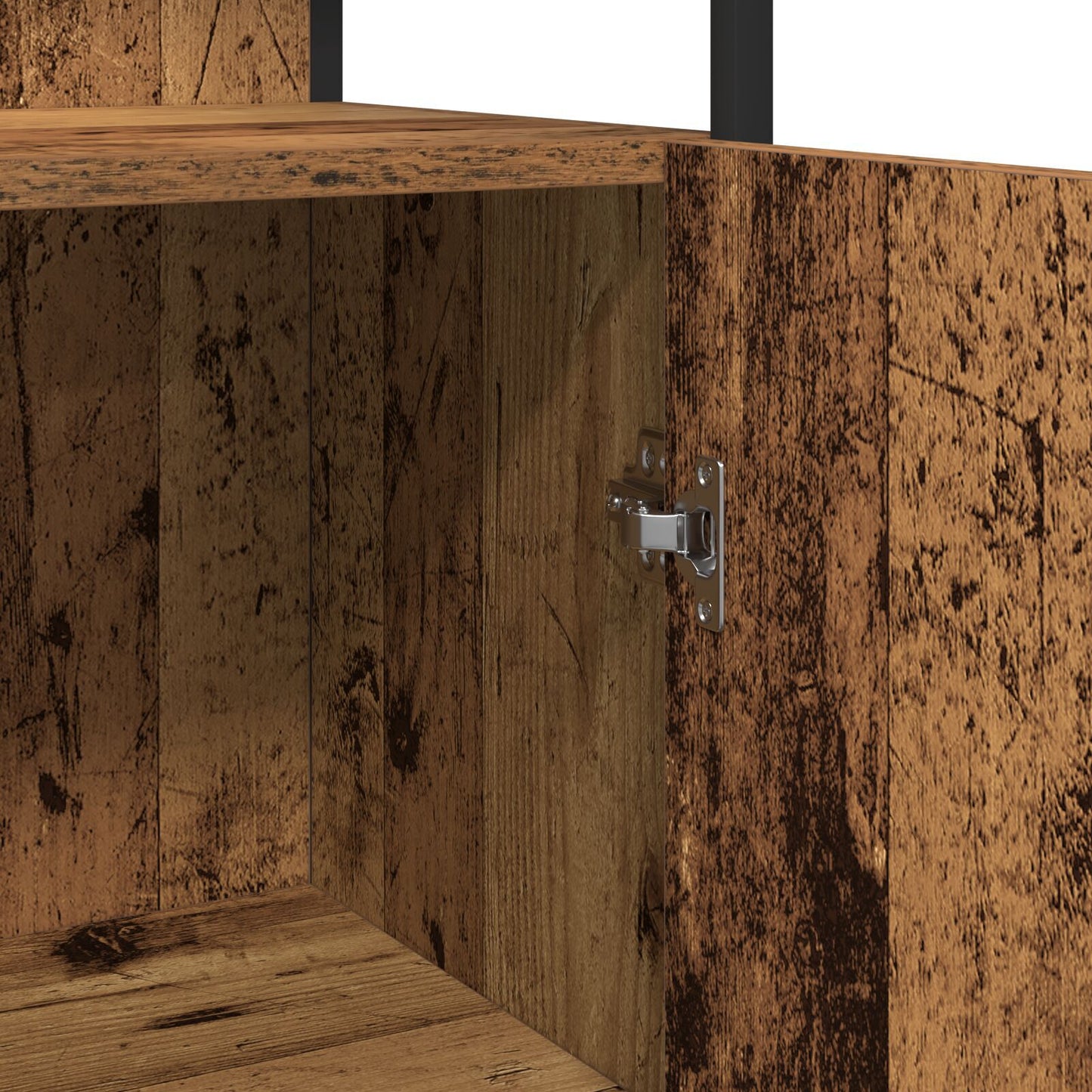 Baderomsinnredningssett med hylle 3 pcs Brun Konstruert tre