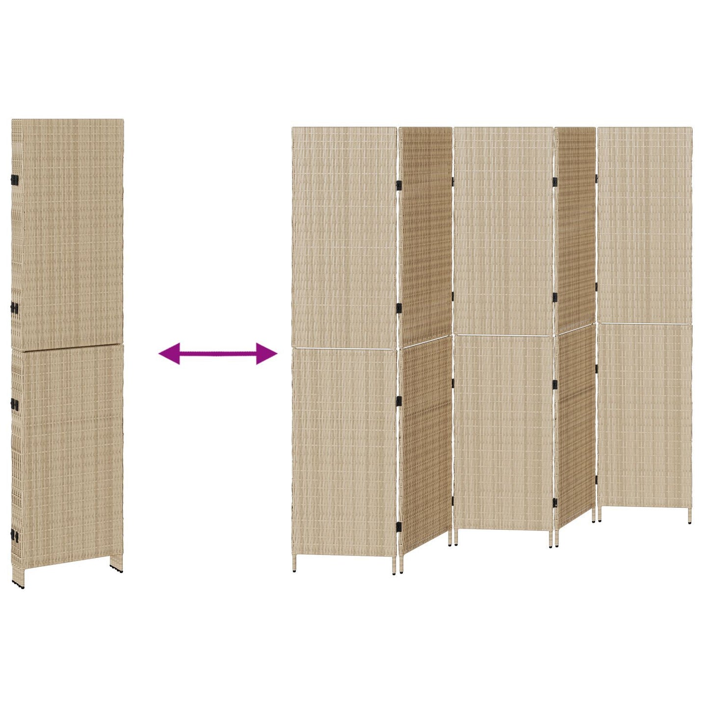 Romdeler Beige 242 x 180 cm polyrotting