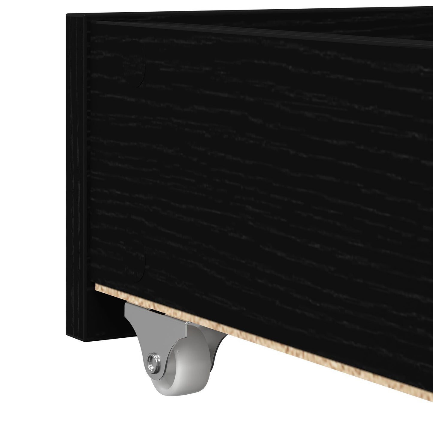 Seng med skuff med hylle Svart Eik 100 x 200 cm Konstruert tre