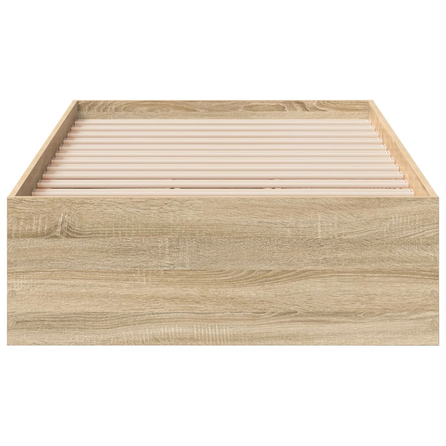 Sengestamme med skuff Brun 90 x 190 cm Konstruert tre