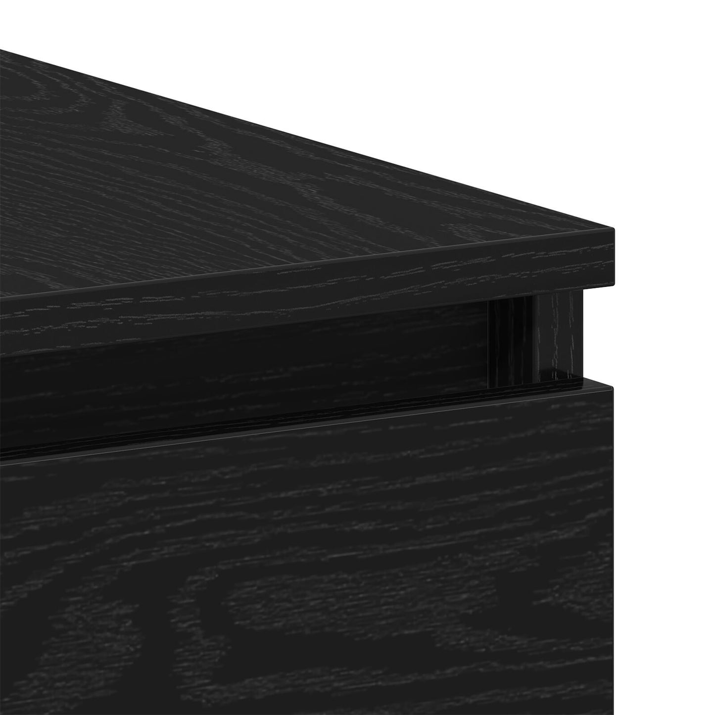 Skrivebord med skuff Svart Eik 140 x 50 x 76 cm Konstruert tre