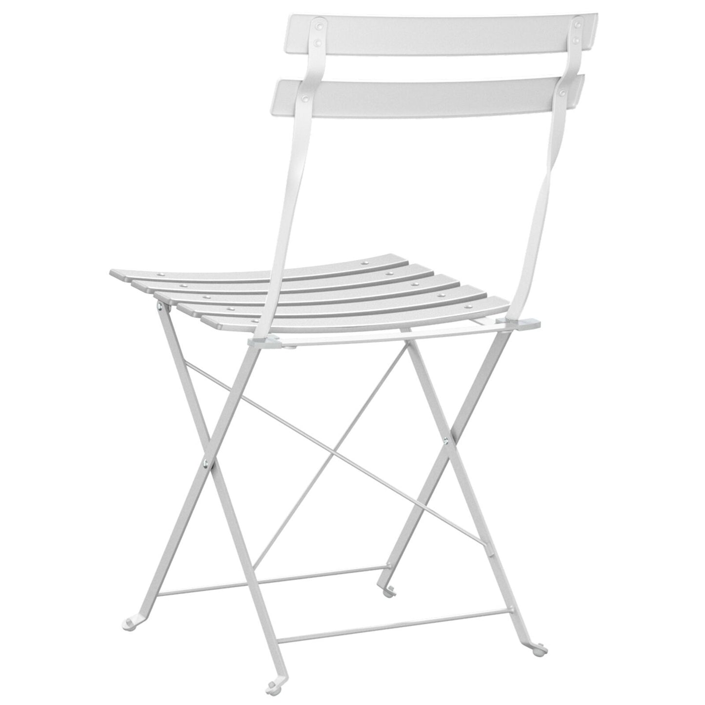 Hage Folding Stol 2 pcs Hvit 42 x 46 x 82cm Metall