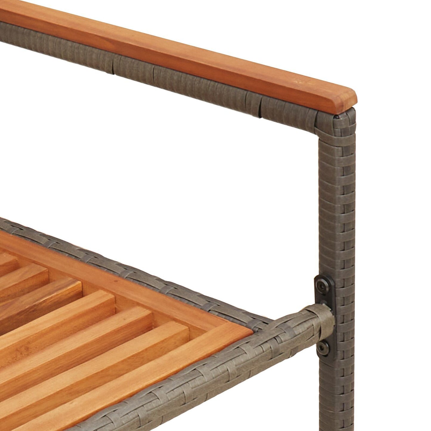 Hage stabelstoler 2 pcs Brun og Grå 54 x 56 x 90 cm