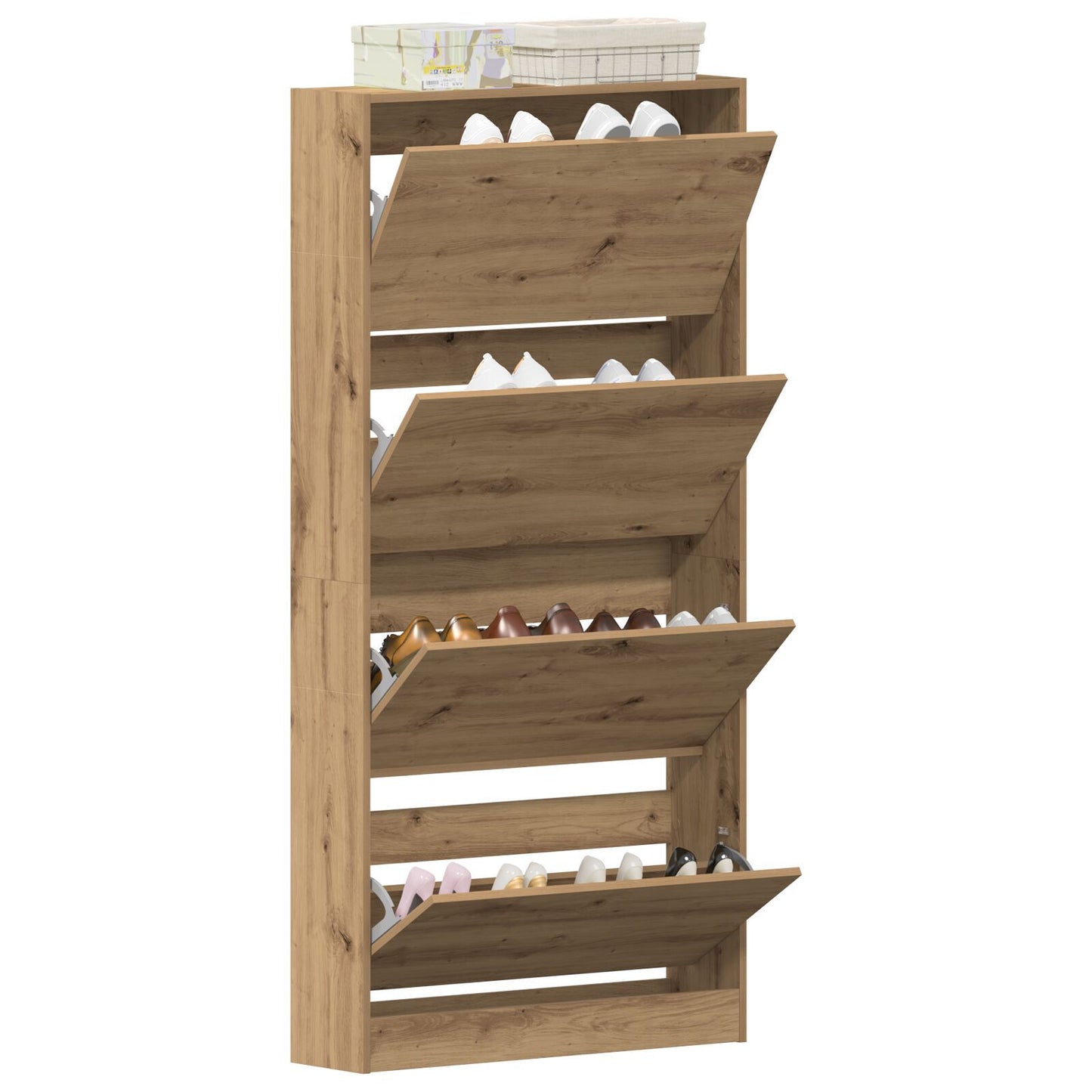Sko Skap 80 x 21 x 163,5 cm Konstruert tre Artisan Eik