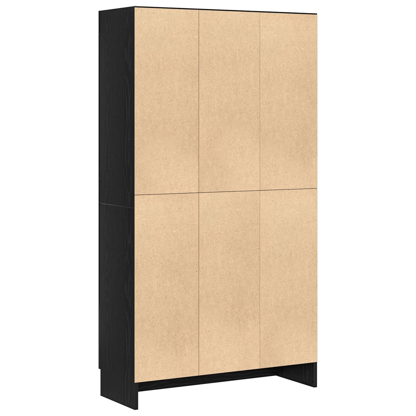 Bokskap 4 nivåer 82,5 x 30,5 x 150 cm Konstruert tre Svart Eik
