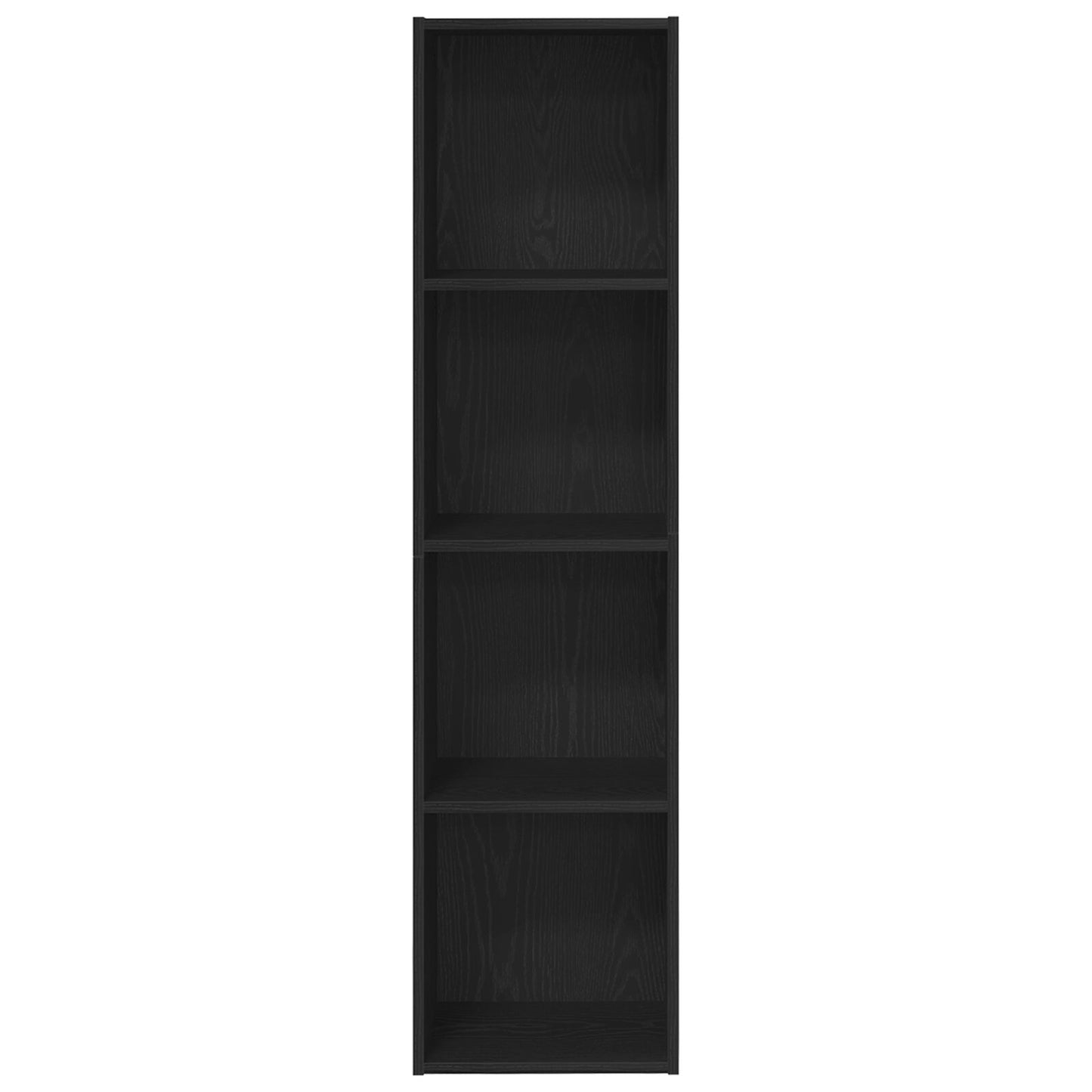 Bokhylle svart eik 36x30x143 cm konstruert tre