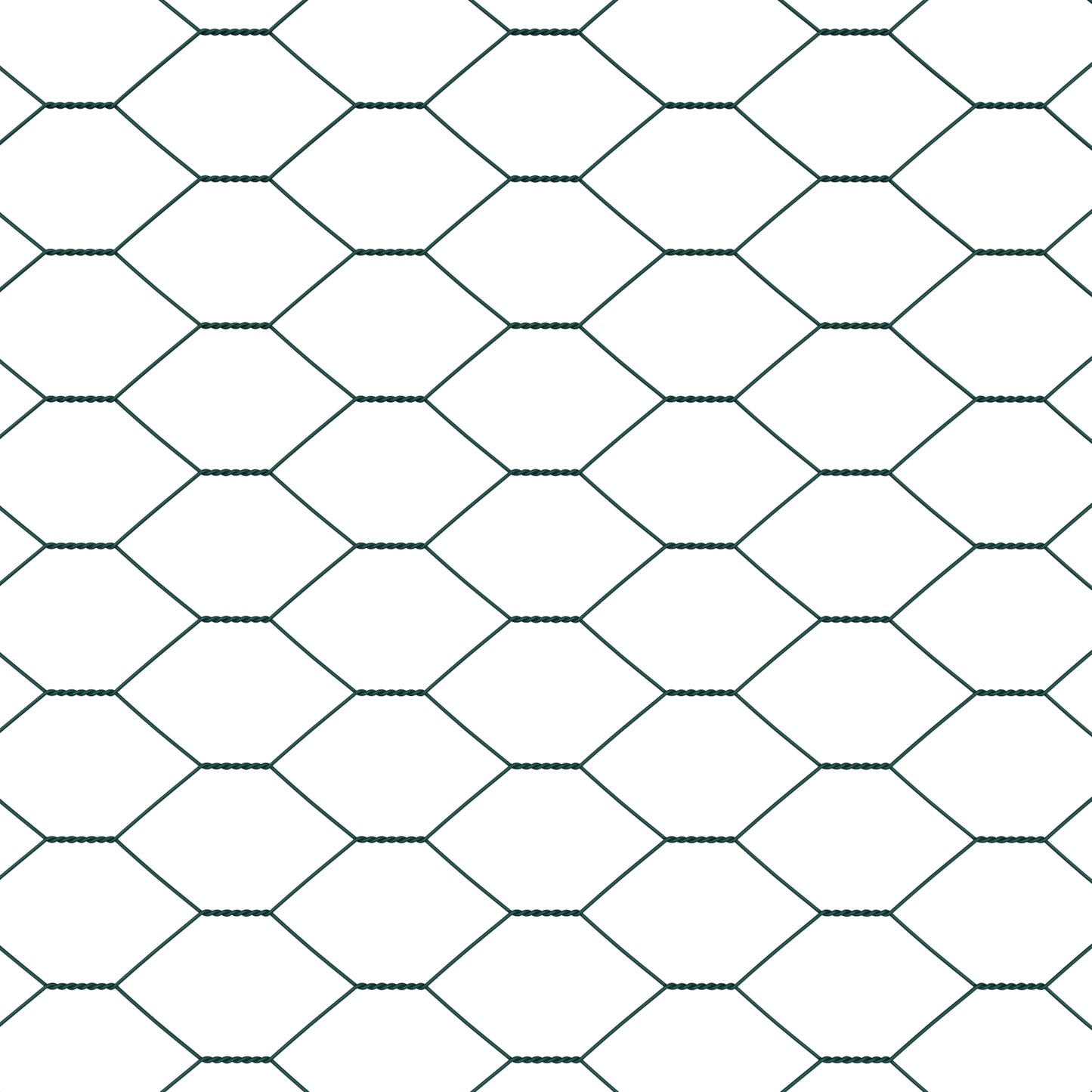 Sekskantet gjerde grunstift 50 x 0,8 m PVC-belagt stål Grønn