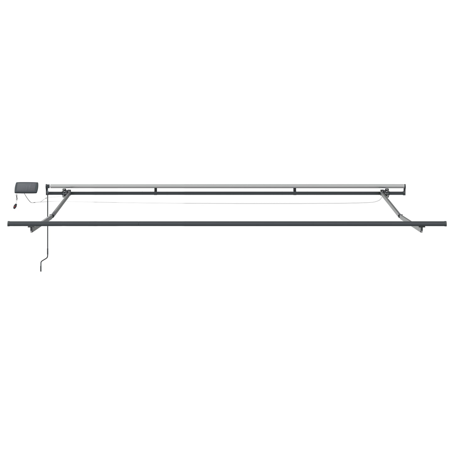 Uttrekkbar markise Rød 400 × 300 cm Stoff og Aluminium