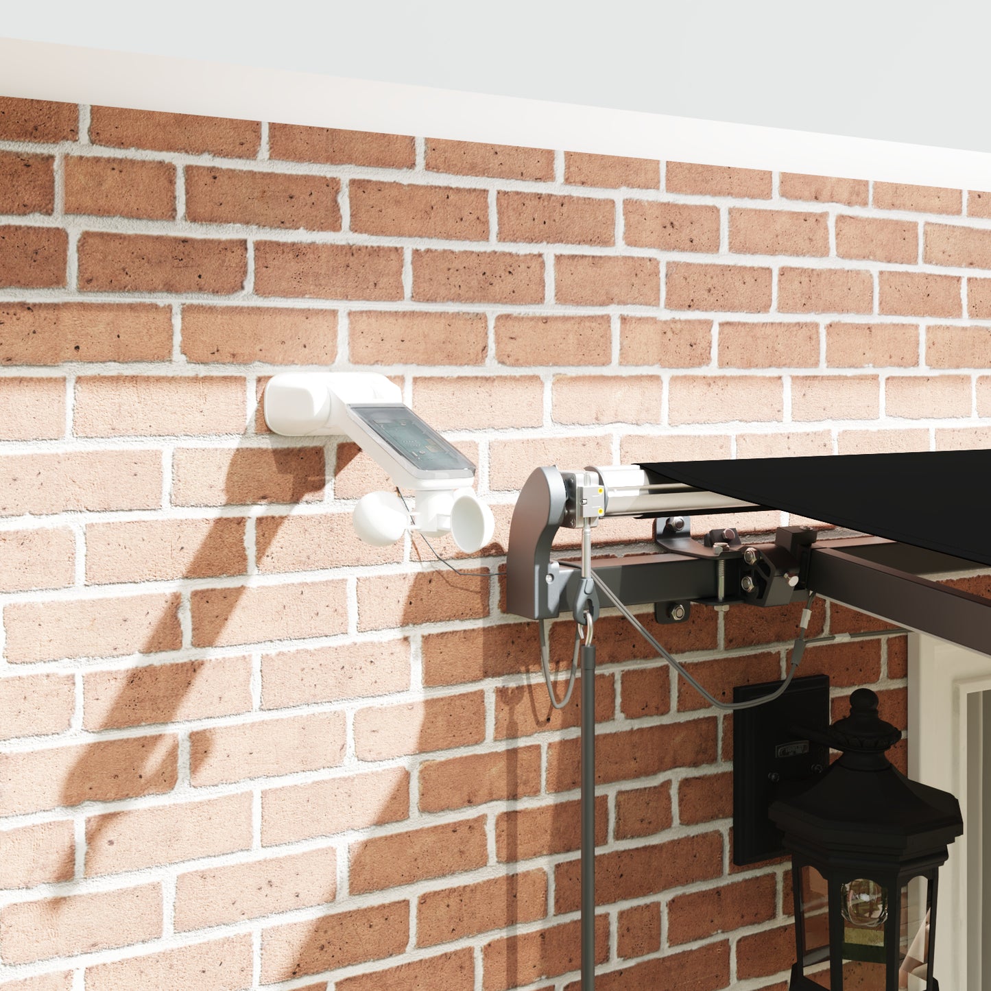 Uttrekkbar markise Svart 400 × 300 cm Polyester