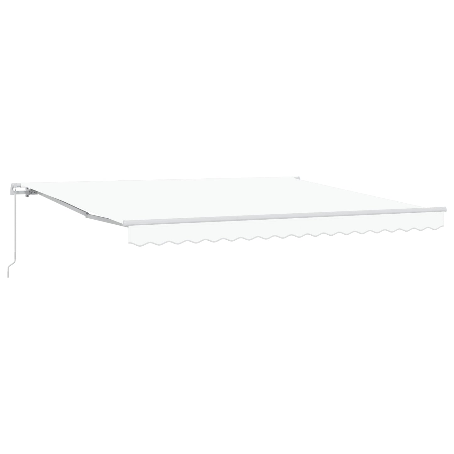 Uttrekkbar markise Hvit 400 x 350 x 165 cm