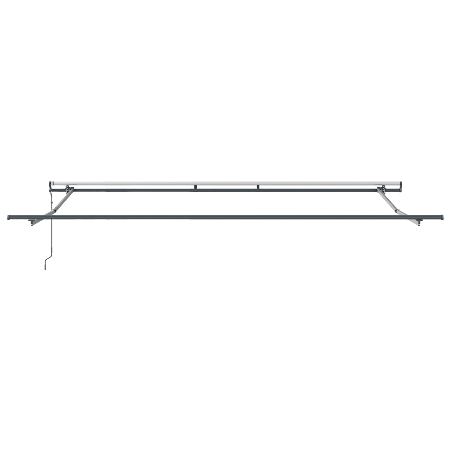 Uttrekkbar markise Hvit 400 × 350 cm Stoff og Aluminium