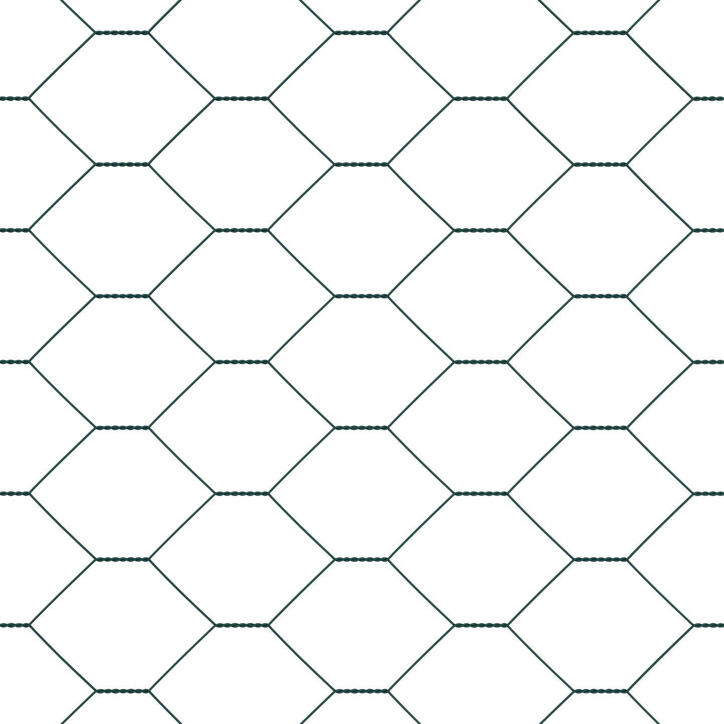 Sekskantet gjerde grunstift 100 x 1,5 m PVC-belagt stål Grønn