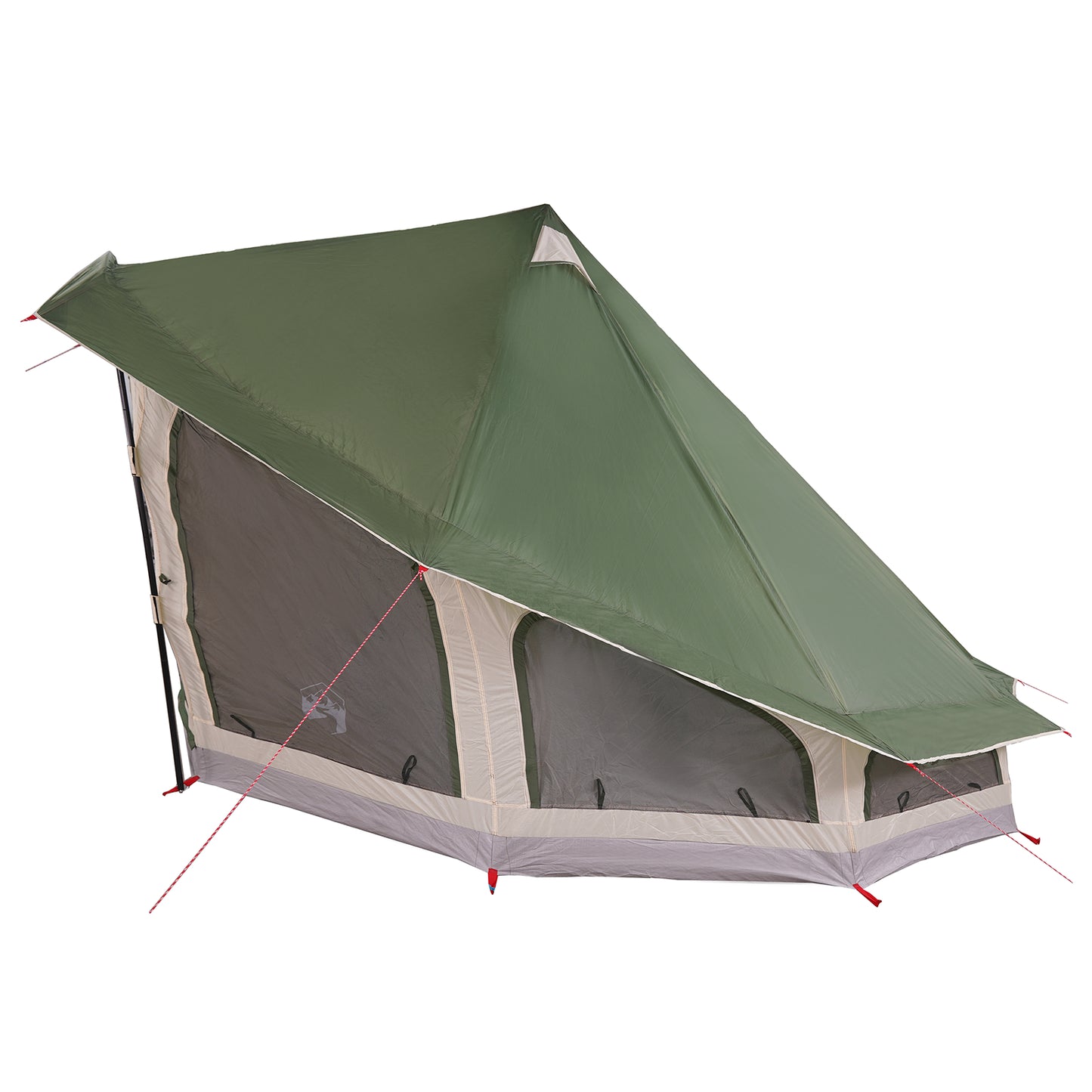 Tipi telt med tak med lagring grønn 508 x 470 x 300 cm taft