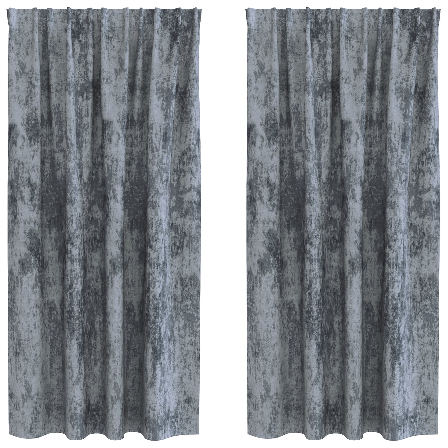 Fløyel Gardiner med gardiner 2 pcs Sølvgrå 175 x 140 cm Fløyel