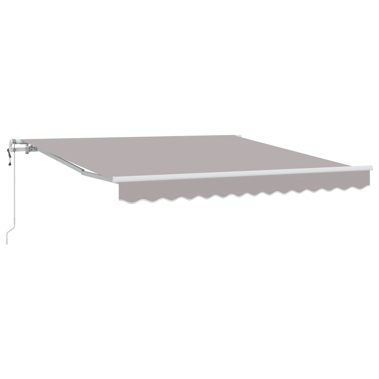 Uttrekkbar markise Lysegrå 300 x 250 cm Stoff og Aluminium