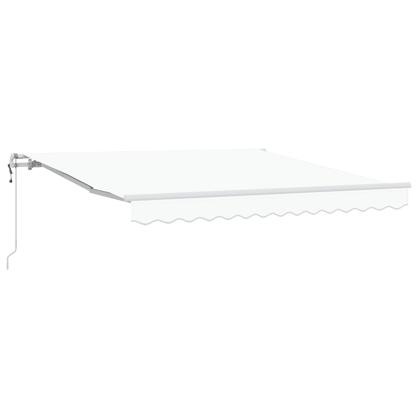 Uttrekkbar markise Hvit 300 x 250 cm Stoff og Aluminium
