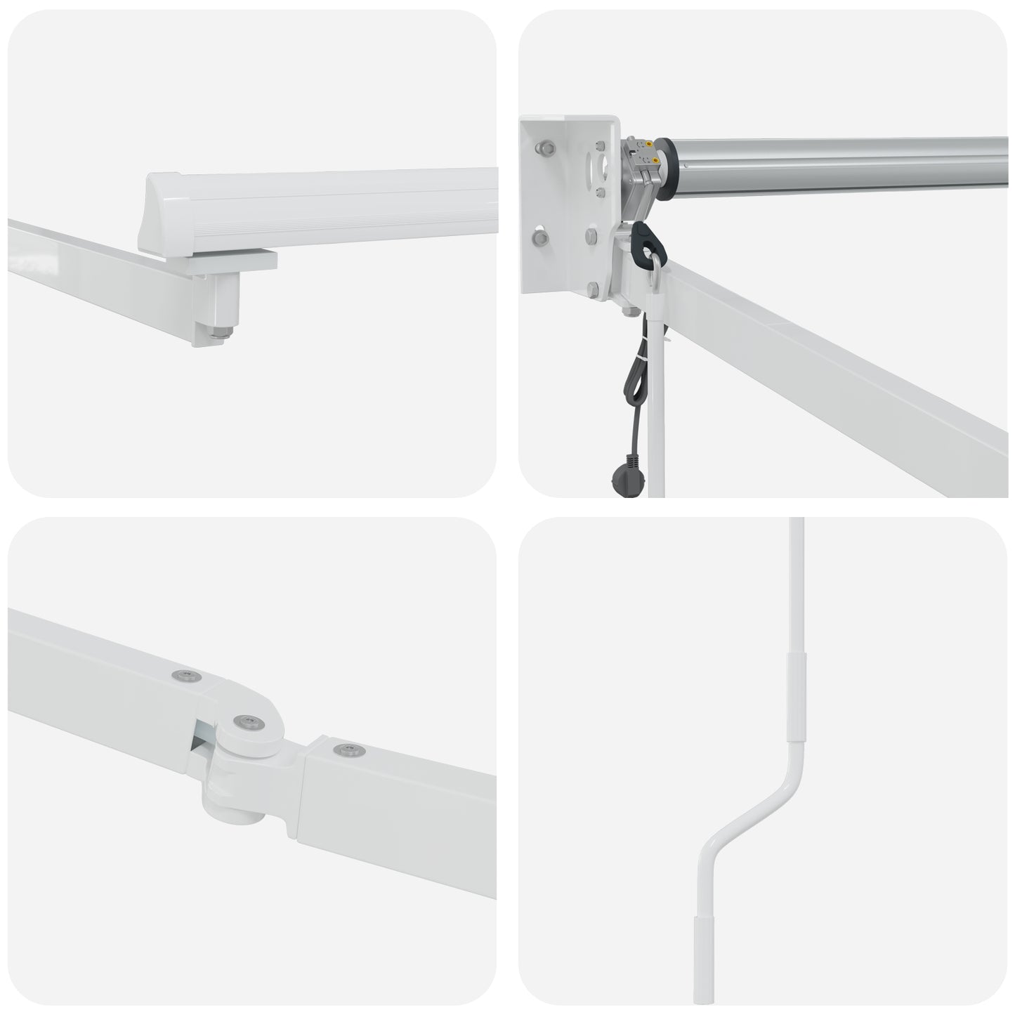 Uttrekkbar markise Gul og oransje 350 x 250 x 165 cm