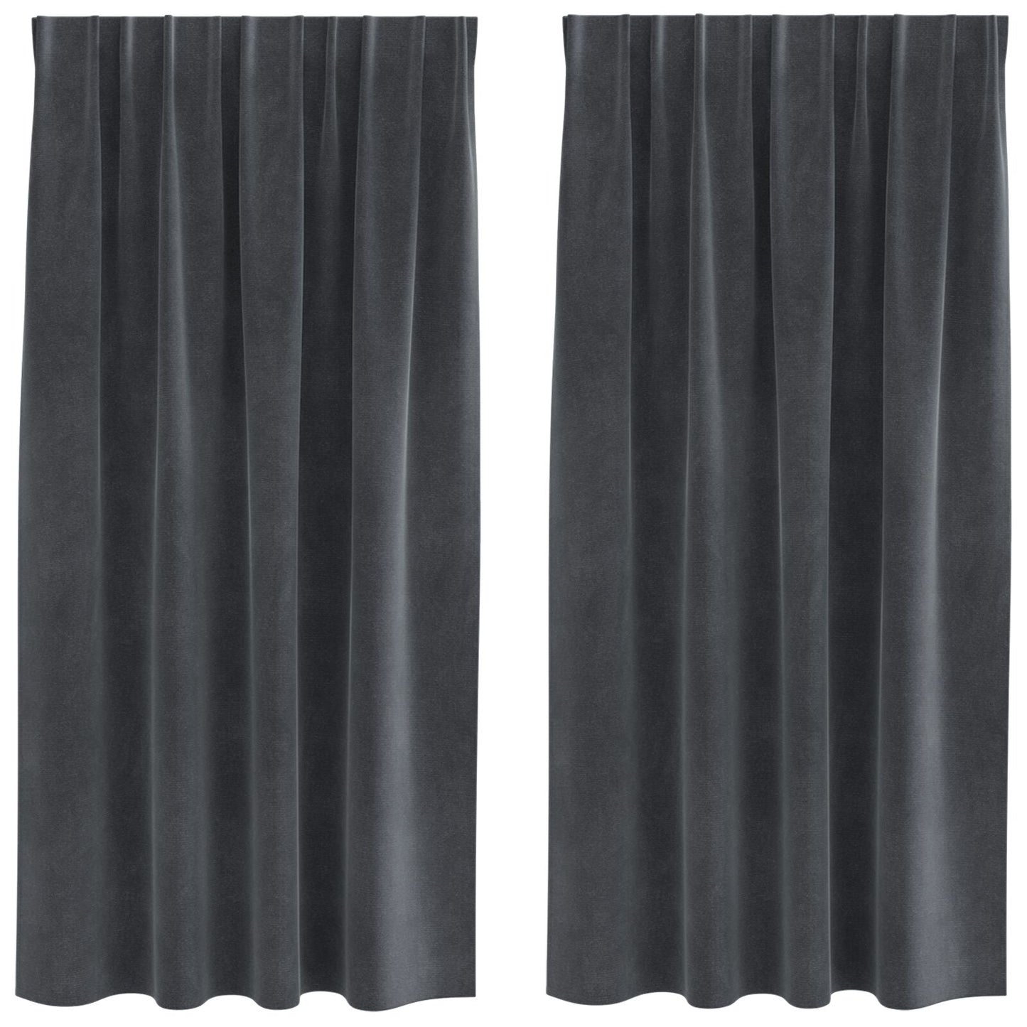 Blendingsgardiner 2 pcs Lysegrå 140 x 175 cm Fløyel