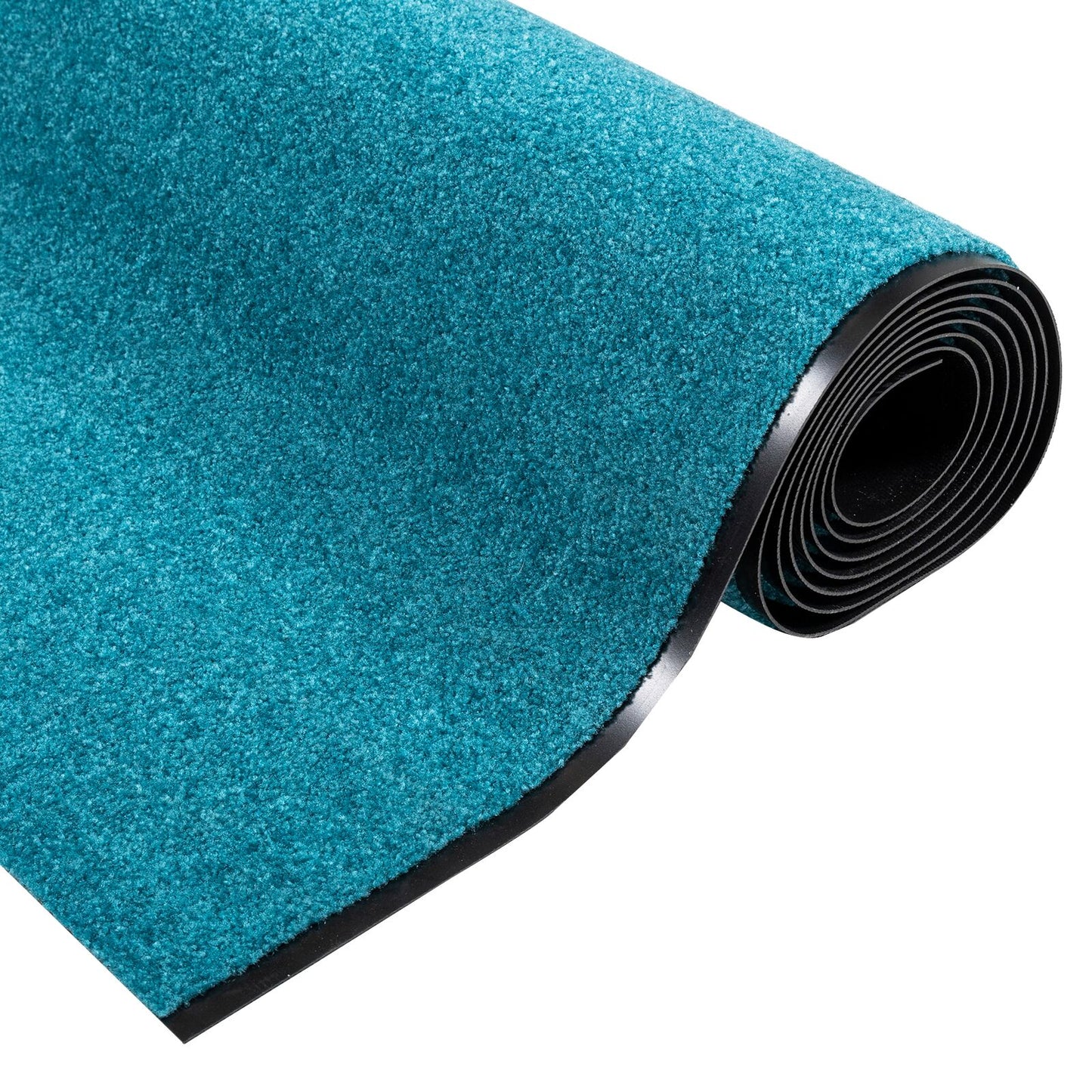 Dørmatte Annet Cyan og svart 120 x 400 cm Polyamid og PVC