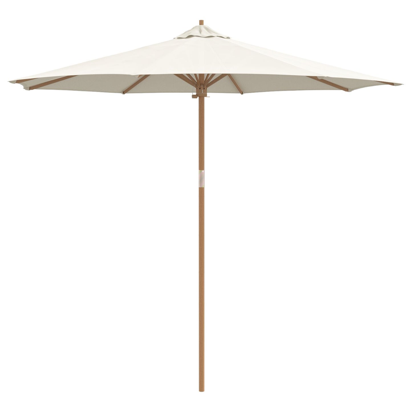 Hageparasol Cremehvite Ø 270 x 260 cm Bambus