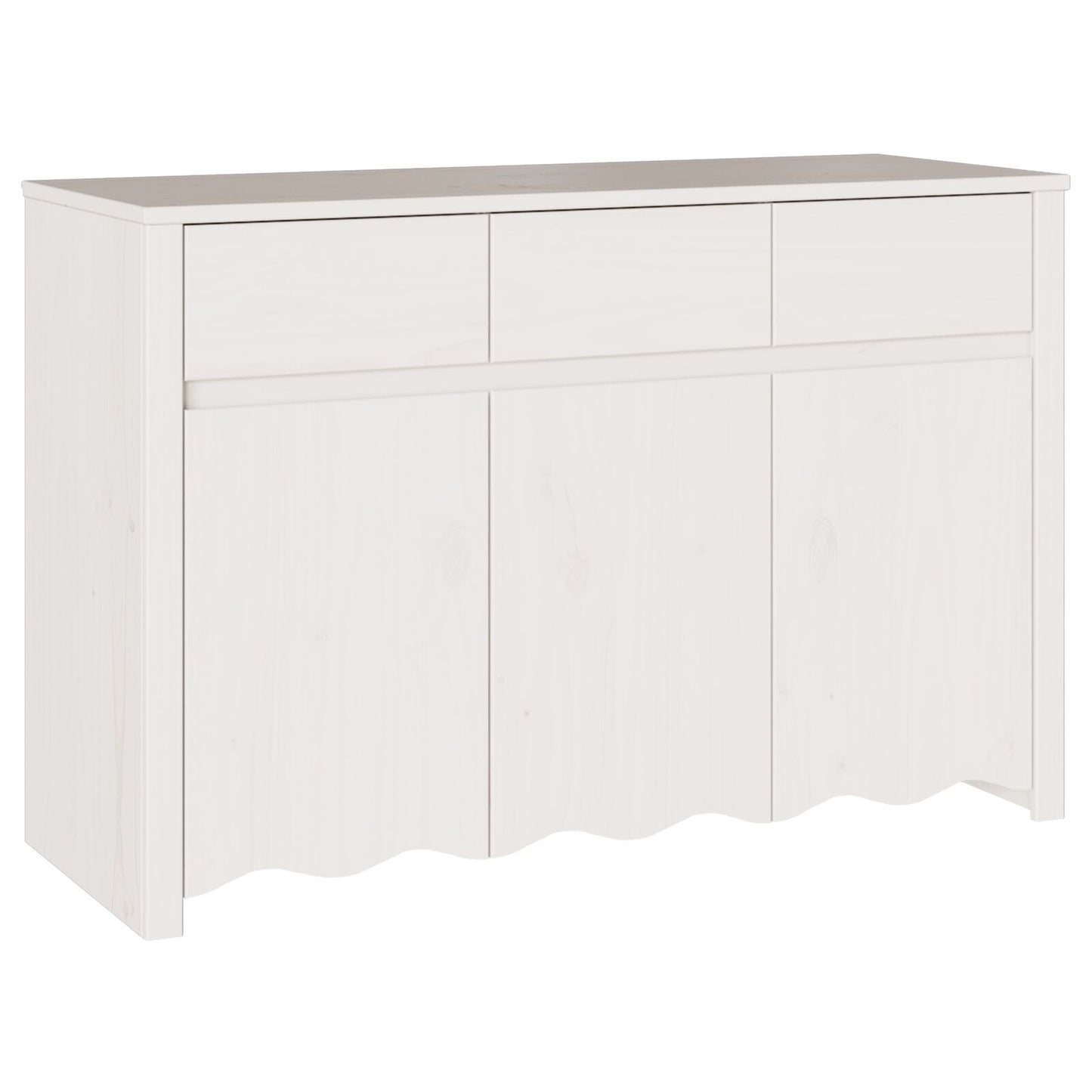 Serviesskap Drammen Hvit 114 x 43 x 75,5 cm Massivt furutre